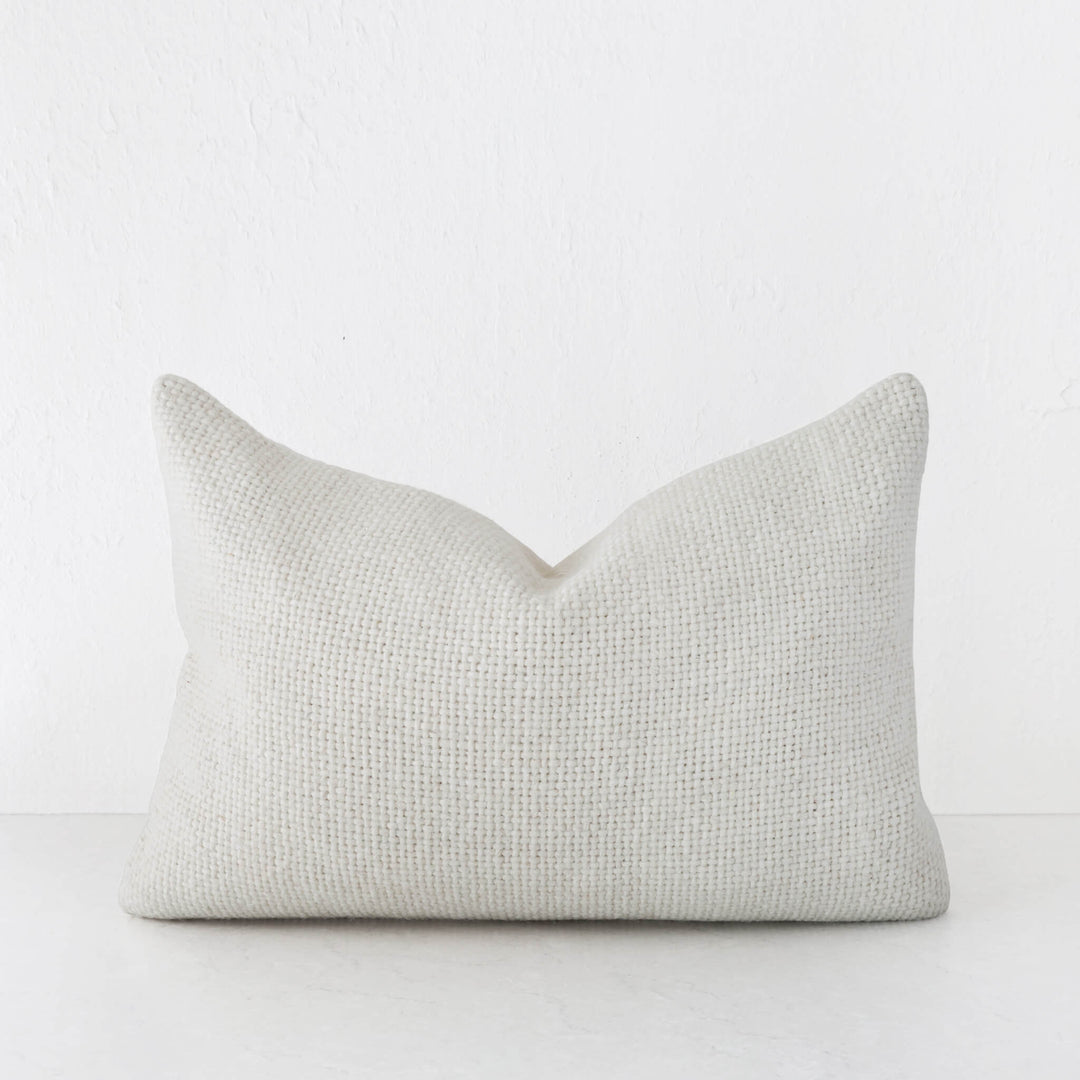 AMARONE HAND WOVEN CUSHION | TEXTURED ALABASTER SAND | 40X60