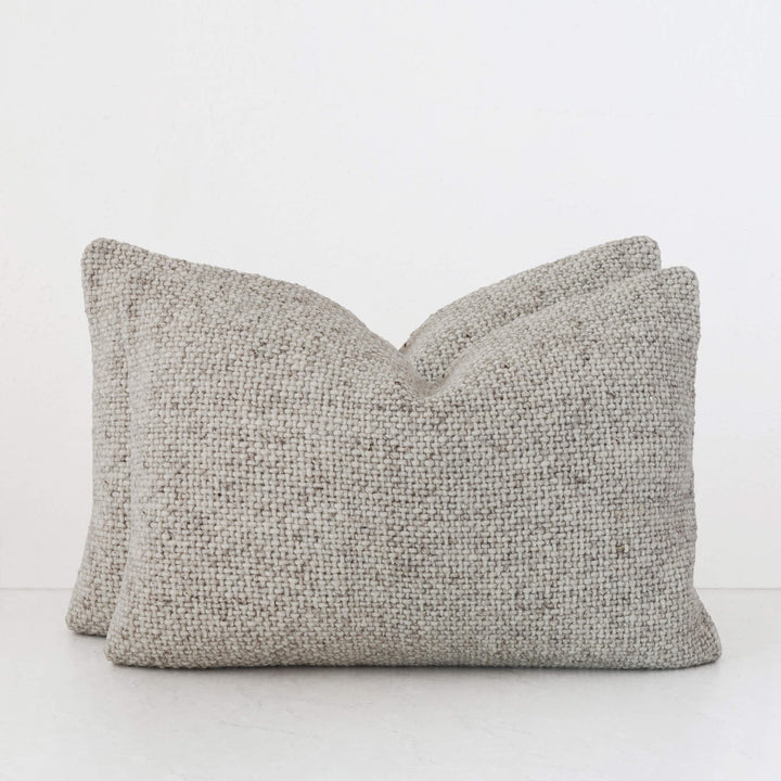 AMARONE HAND WOVEN CUSHION BUNDLES | TEXTURED PEBBLE BEIGE | 40X60