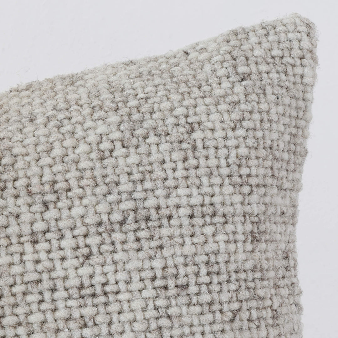 AMARONE HAND WOVEN CUSHION | TEXTURED PEBBLE BEIGE | CLOSE UP