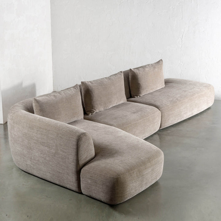 AMEDEO CORNER MODULAR CHAISE LOUNGE SOFA  |  DRIFTWOOD TAUPE