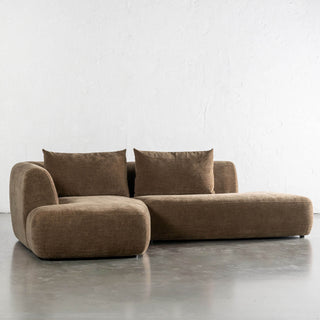 AMEDEO CORNER MODULAR CHAISE LOUNGE SOFA  |  BURNT CARAMEL -MODULAR