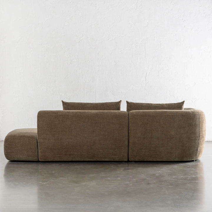 AMEDEO CORNER MODULAR CHAISE LOUNGE SOFA  |  BURNT CARAMEL