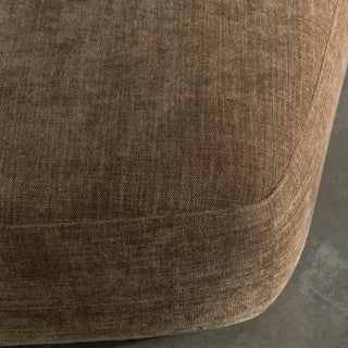 AMEDEO CORNER MODULAR CHAISE LOUNGE SOFA  |  BURNT CARAMEL -FABRIC CLOSE UP 