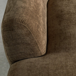 AMEDEO CORNER MODULAR CHAISE LOUNGE SOFA  |  BURNT CARAMEL -CLOSE UP 