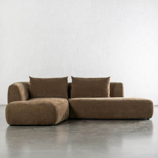 AMEDEO CORNER MODULAR CHAISE LOUNGE SOFA  |  BURNT CARAMEL -MODULAR