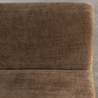 AMEDEO CORNER MODULAR CHAISE LOUNGE SOFA  |  BURNT CARAMEL -FABRIC CLOSE UP BACK REST