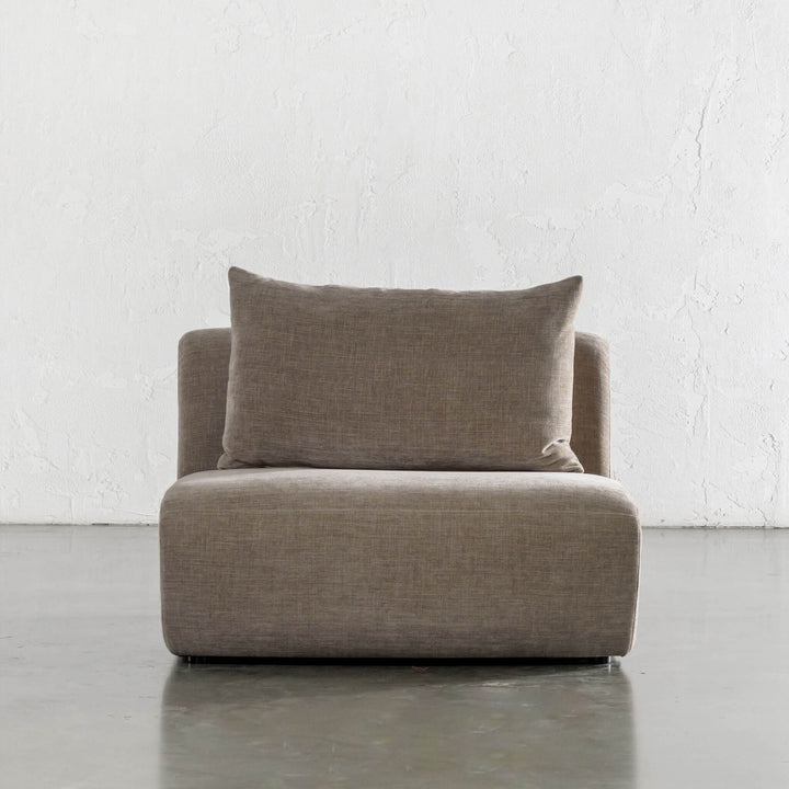 AMEDEO CORNER MODULAR CHAISE LOUNGE SOFA  |  DRIFTWOOD TAUPE - SINGLE CHAIR