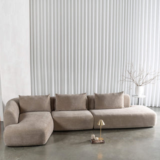 AMEDEO CORNER MODULAR CHAISE LOUNGE SOFA  |  DRIFTWOOD TAUPE