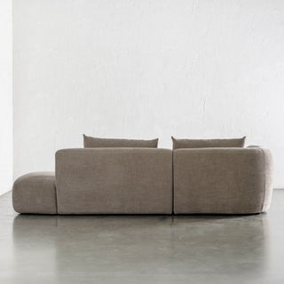 AMEDEO CORNER MODULAR CHAISE LOUNGE SOFA  |  DRIFTWOOD TAUPE - BACK VIEW