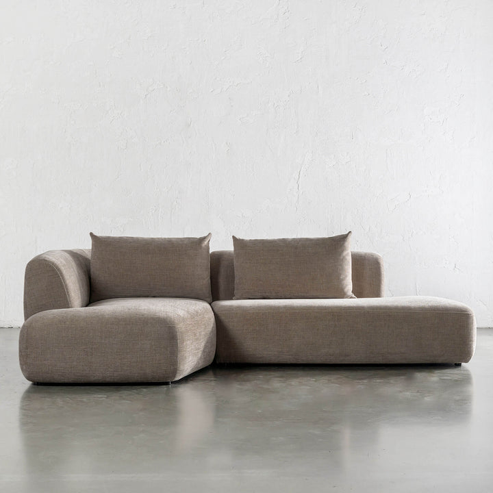 AMEDEO CORNER MODULAR CHAISE LOUNGE SOFA  |  DRIFTWOOD TAUPE -MODULAR