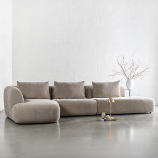 AMEDEO CORNER MODULAR CHAISE LOUNGE SOFA  |  DRIFTWOOD TAUPE