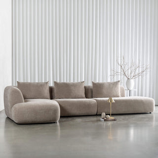 AMEDEO CORNER MODULAR CHAISE LOUNGE SOFA  |  DRIFTWOOD TAUPE