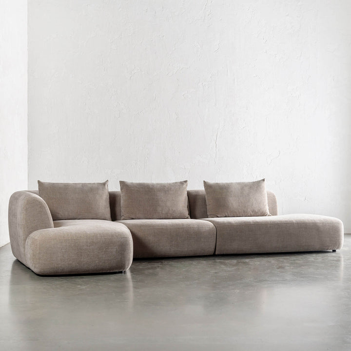 AMEDEO CORNER MODULAR CHAISE LOUNGE SOFA  |  DRIFTWOOD TAUPE