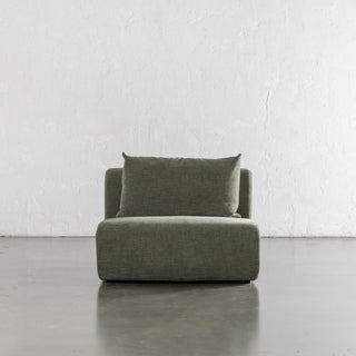 AMEDEO CORNER MODULAR CHAISE LOUNGE SOFA  |  OLIVE SMOKE GROVE - SINGLE CHAIR