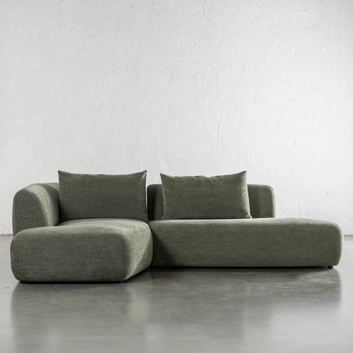 AMEDEO CORNER MODULAR CHAISE LOUNGE SOFA  |  OLIVE SMOKE GROVE - MODULAR PIECE