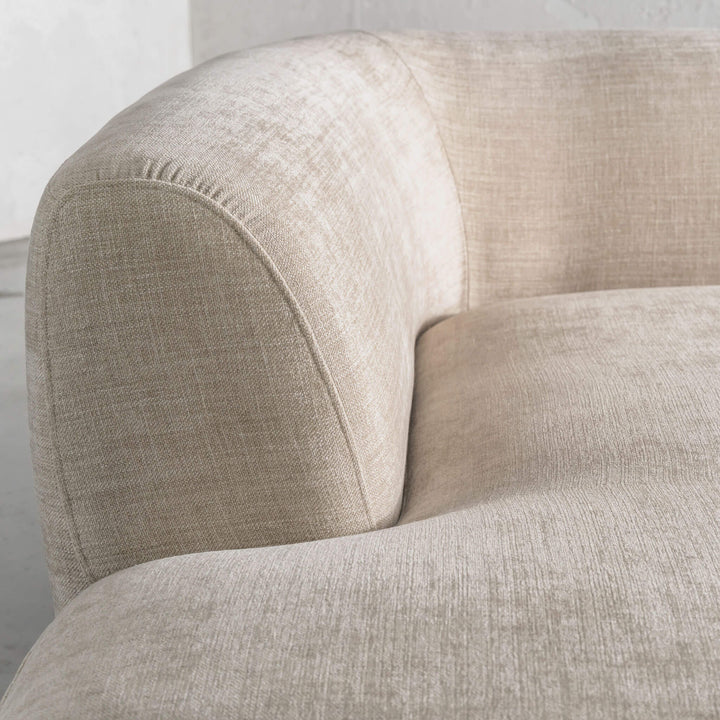 AMEDEO CORNER MODULAR CHAISE LOUNGE SOFA  |  SANDBAR HAZE - CLOSE UP 