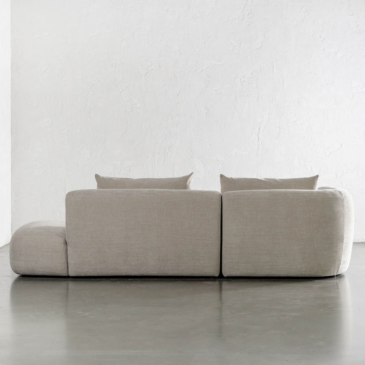 AMEDEO CORNER MODULAR CHAISE LOUNGE SOFA  |  SANDBAR HAZE - BACK VIEW