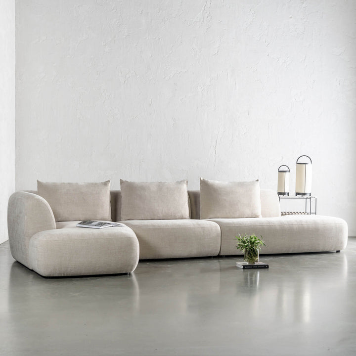 AMEDEO CORNER MODULAR CHAISE LOUNGE SOFA  |  SANDBAR HAZE