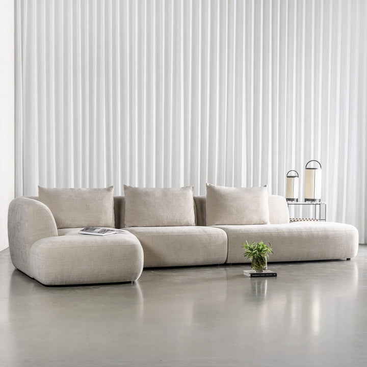 AMEDEO CORNER MODULAR CHAISE LOUNGE SOFA  |  SANDBAR HAZE - STYLED