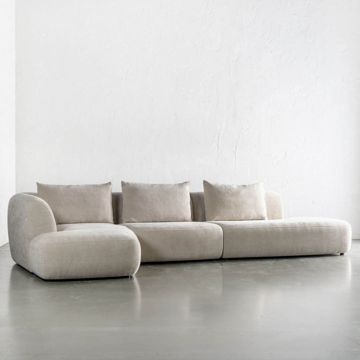 AMEDEO CORNER MODULAR CHAISE LOUNGE SOFA  |  SANDBAR HAZE - UNSTYLED