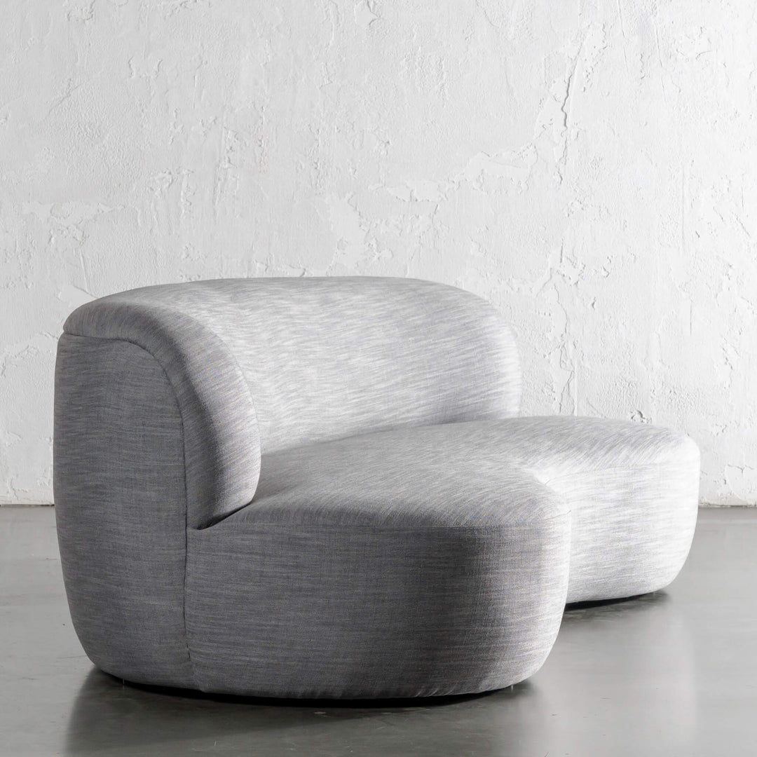 Anandes Curved 3 Seater Sofa  |  Aniseed Dusk Linen