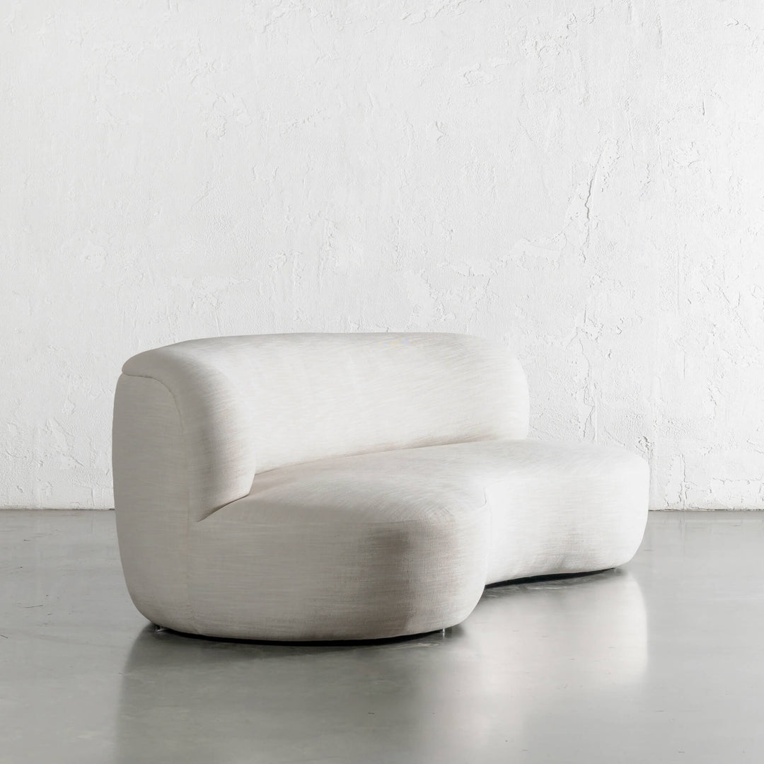 Anandes Curved 3 Seater Sofa  |  Oaten Haze Linen