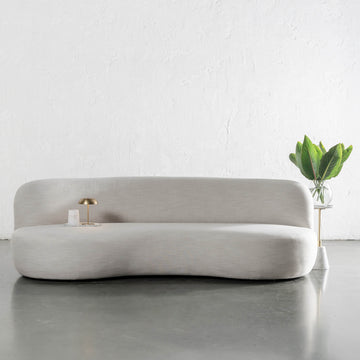 Anandes Curved 3 Seater Sofa  |  Oaten Haze Linen