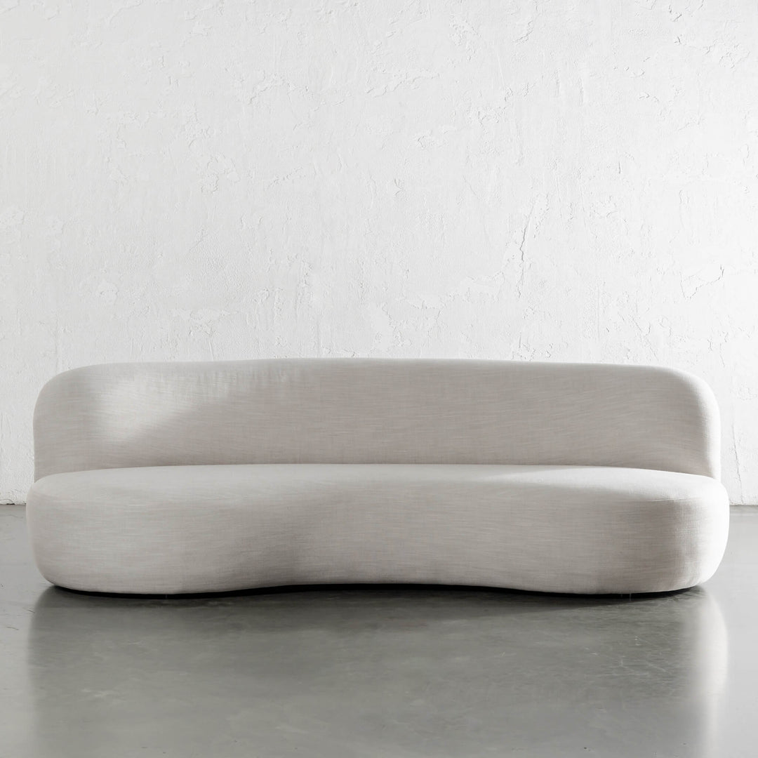 Anandes Curved 3 Seater Sofa  |  Oaten Haze Linen