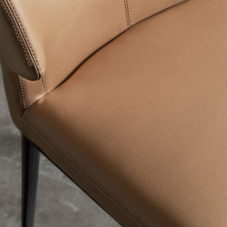 ANDERS BAR CHAIR  |  CANYON TAN VEGAN LEATHER | SEAT CLOSEUP