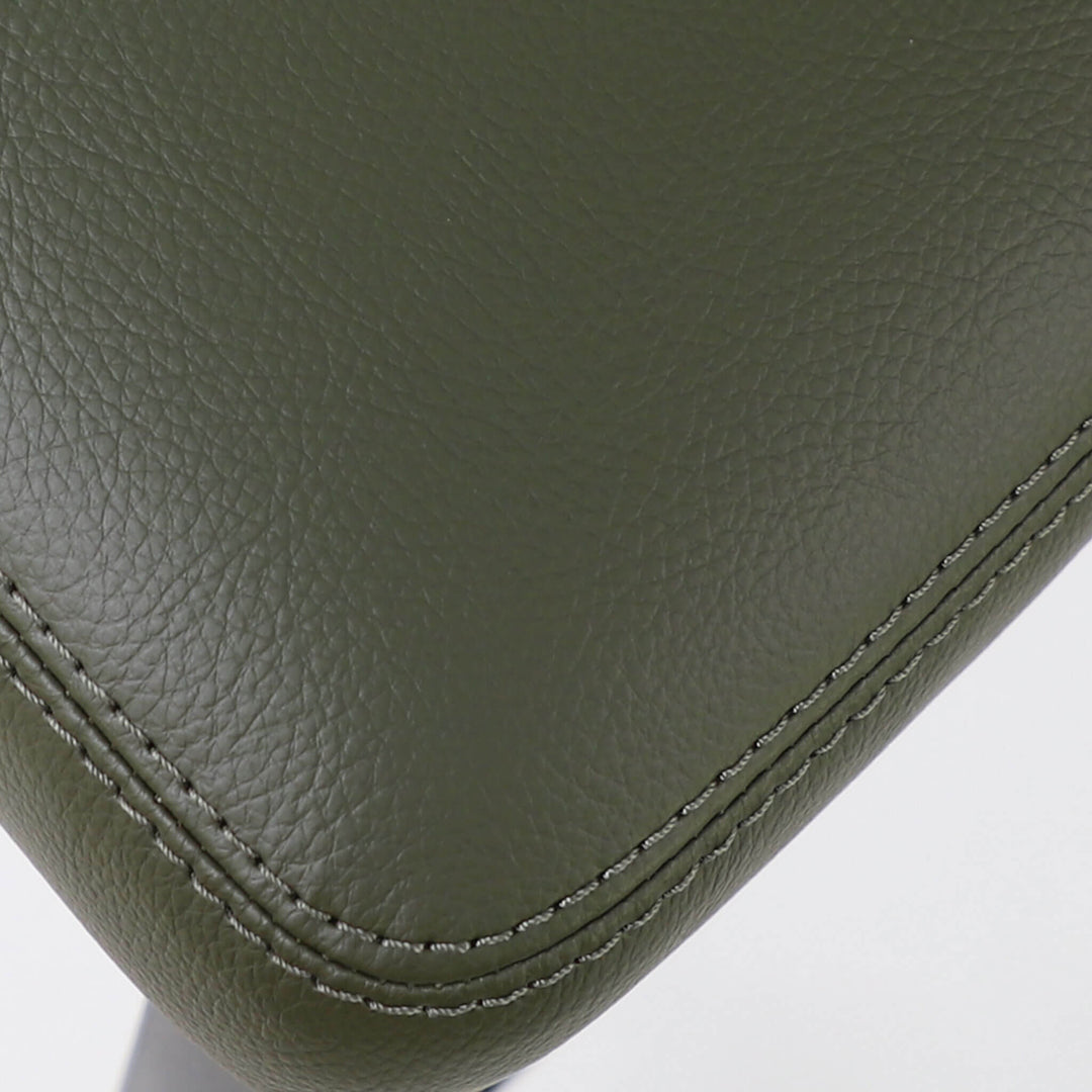 ANDERS VEGAN LEATHER BAR CHAIR  |  MEDITERRANEAN DEEP OLIVE VEGAN LEATHER