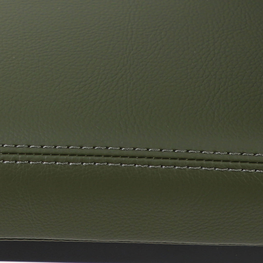 ANDERS VEGAN LEATHER BAR CHAIR  |  MEDITERRANEAN DEEP OLIVE VEGAN LEATHER