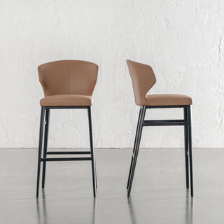 ANDERS BAR CHAIR  |  CANYON TAN VEGAN LEATHER