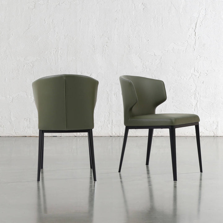 ANDERS DINING CHAIR  |  MEDITERRANEAN DEEP OLIVE VEGAN LEATHER