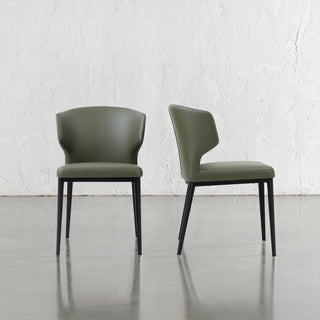 ANDERS DINING CHAIR  |  MEDITERRANEAN DEEP OLIVE VEGAN LEATHER