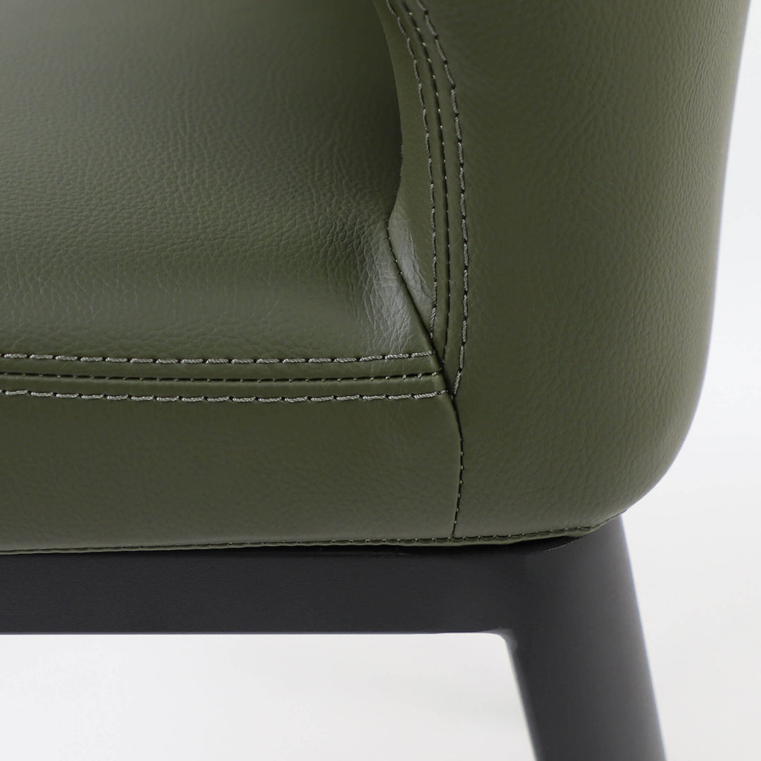 ANDERS DINING CHAIR  |  MEDITERRANEAN DEEP OLIVE VEGAN LEATHER