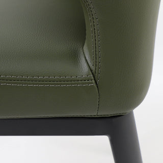ANDERS DINING CHAIR  |  MEDITERRANEAN DEEP OLIVE VEGAN LEATHER