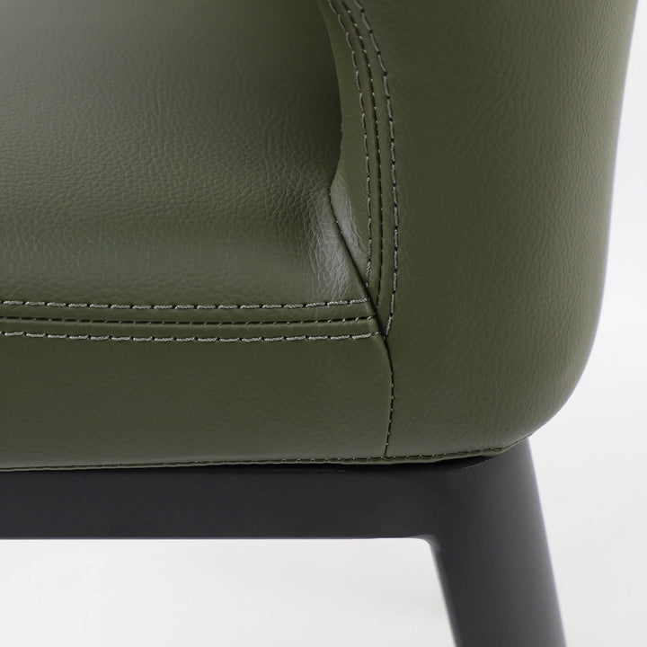 ANDERS DINING CHAIR  |  MEDITERRANEAN DEEP OLIVE VEGAN LEATHER