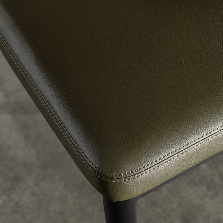 ANDERS DINING CHAIR  |  MEDITERRANEAN DEEP OLIVE VEGAN LEATHER