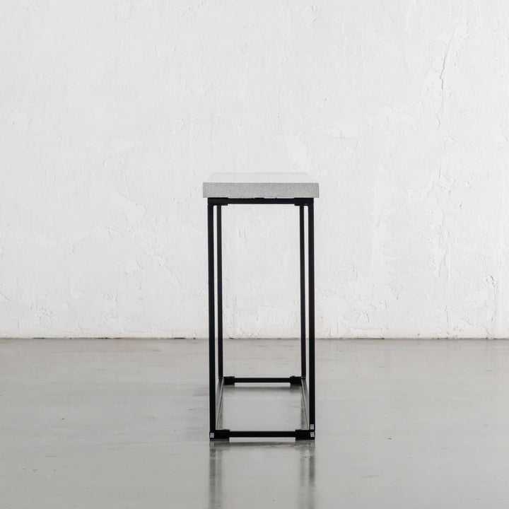 ARIA CONCRETE GRANITE CONSOLE TABLE | 120CM + 150CM +180CM | BIANCO CIMENT