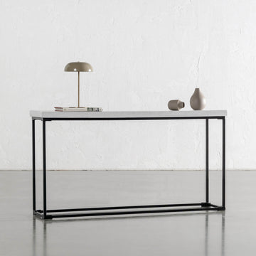 ARIA CONCRETE GRANITE CONSOLE TABLE | 120CM + 150CM +180CM | BIANCO CIMENT