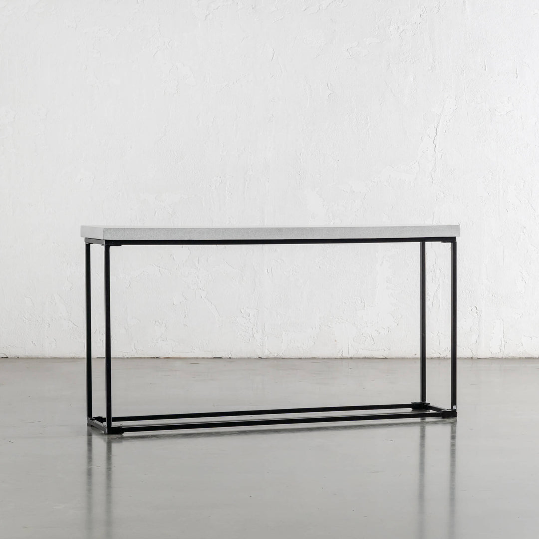 ARIA CONCRETE GRANITE CONSOLE TABLE | 120CM + 150CM +180CM | BIANCO CIMENT