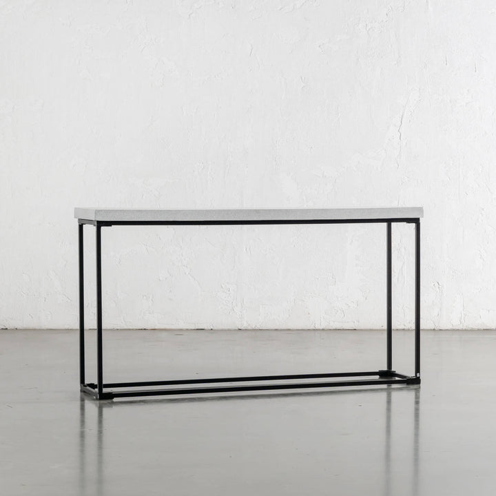 ARIA CONCRETE GRANITE CONSOLE TABLE | 120CM + 150CM +180CM | BIANCO CIMENT