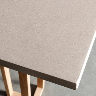 ARIA HALMSTAD HALL TABLE | SAHARA CIMENT + TEAK LEGS | 180CM