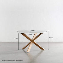 ARIA LUPA ROUND DINING TABLE | BIANCO CIMENT | 120CM  |  MEASUREMENTS