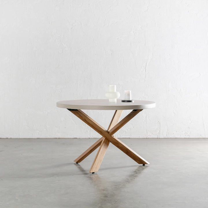 ARIA LUPA ROUND DINING TABLE  |  SAHARA CIMENT  |  120CM