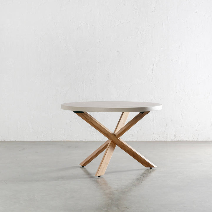 ARIA LUPA ROUND DINING TABLE  |  SAHARA CIMENT  |  120CM