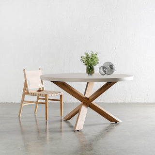 ARIA LUPA ROUND DINING TABLE  |  SAHARA CIMENT  |  150CM