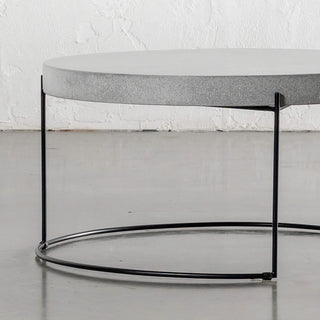 ARIA CONCRETE GRANITE COFFEE TABLE BUNDLE  |  2 x COFFEE TABLES   |  ROUND  |  ZINC ASH