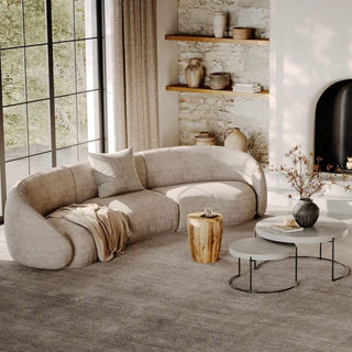 CARSON LINCOLN CURVED 3S SOFA  |  SANDY DUSK