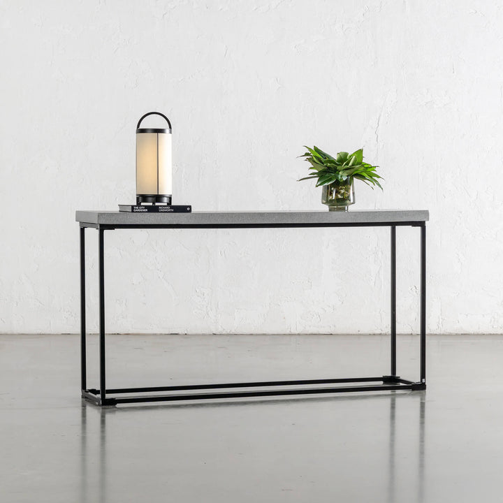 ARIA CONCRETE GRANITE CONSOLE TABLE | 120CM + 150CM +180CM | ZINC ASH